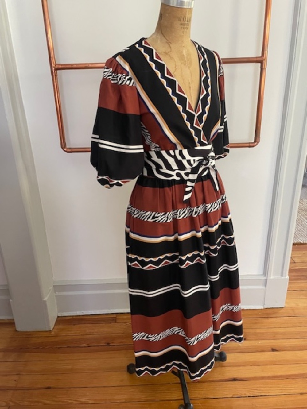 Vintage 80's VICTOR COSTA Boho Dress